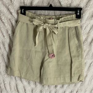 Sanctuary Tan High Waist Shorts with Tie Belt